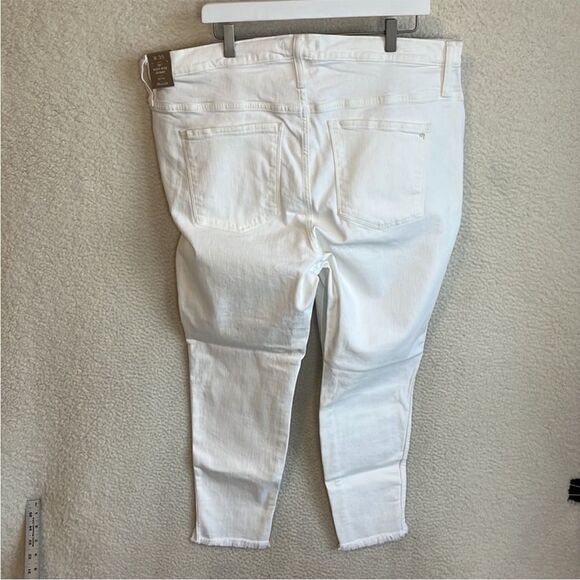 Madewell High‎ Rise Skinny Jeans Step Hem Womens Size 35 Petite White - Picture 9 of 12